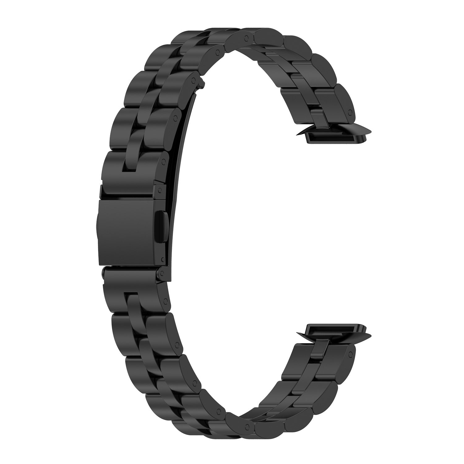 Rustfrit stålbånd med tre perler, flade spænder Udskiftning af urrem til Fitbit Luxe Special Edition Rustfrit stålbånd med tre perler, flade spænder Udskiftning af urrem til Fitbit Luxe Special Edition